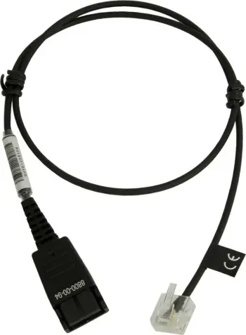 Kabllo Jabra 8800-00-94, 0.5m, RJ-45 në QD, transparent/zi
