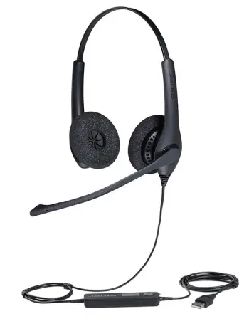 Kufje me mikrofon, Jabra, BIZ15D / 1559-0159, me tel USB, dyanshme, zi