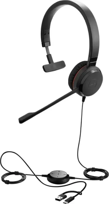 Kufje me Kabllo Jabra Evolve 30 II Mono / MS USB – Zezë