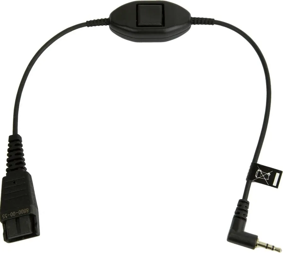 Kabllo lidhëse Jabra QD në 2.5mm jack, 0.3m, e zezë - 1