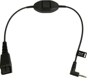 Kabllo lidhëse Jabra QD në 2.5mm jack, 0.3m, e zezë