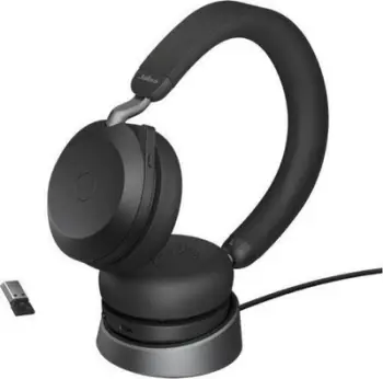 Kufje me mikrofon Jabra Evolve2 75 Link380c UC, të zeza
