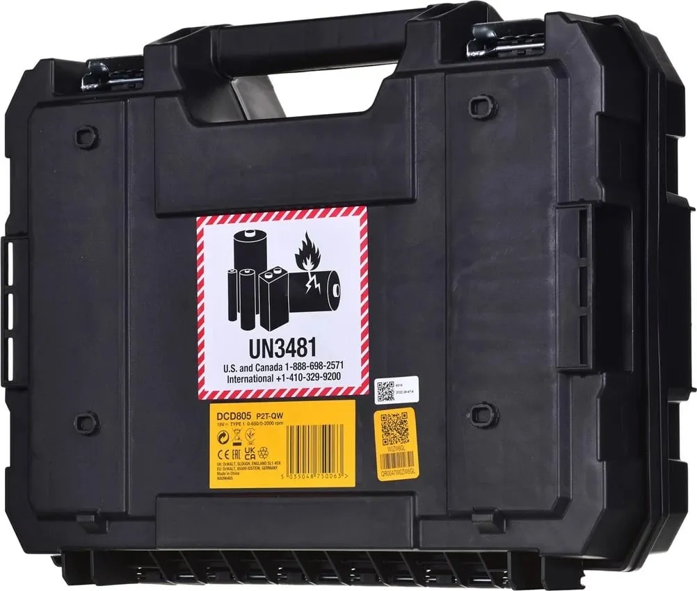 Kaçavidë goditëse DeWalt DCD805P2T QW, 18V, 2x 5.0Ah Li Ion, e verdhë - 9