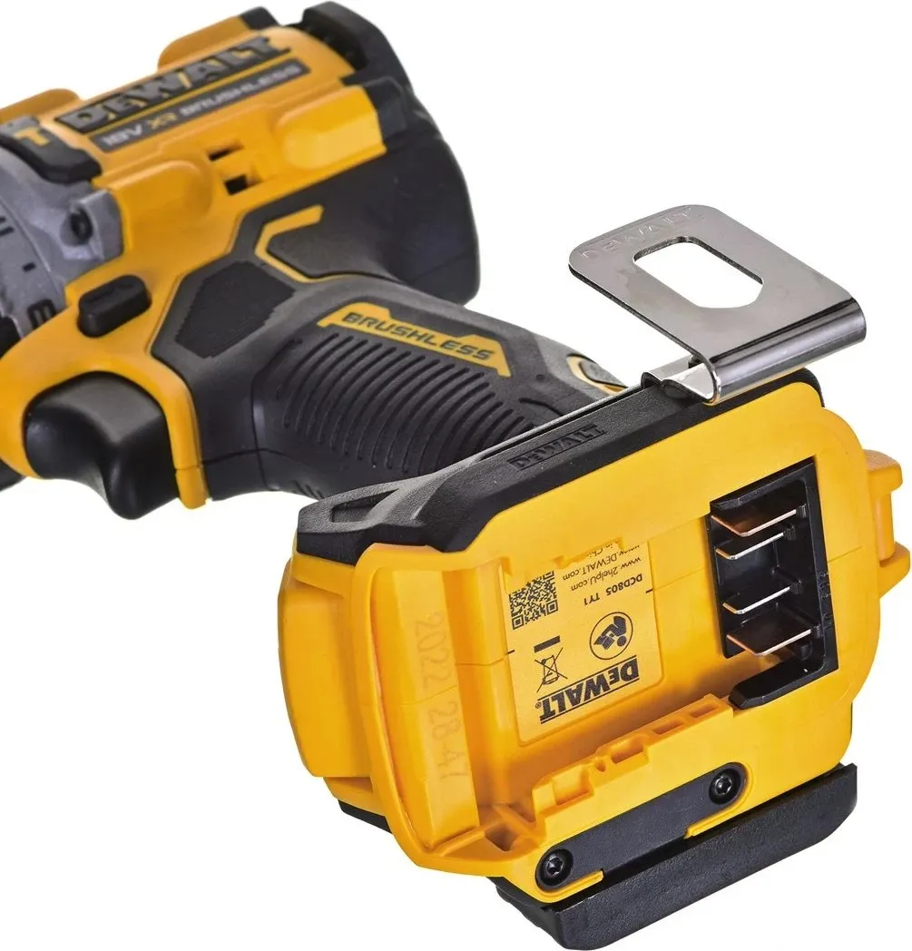 Kaçavidë goditëse DeWalt DCD805P2T QW, 18V, 2x 5.0Ah Li Ion, e verdhë - 10