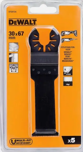 Teh sharre Dewalt Hardwood, 30x67mm, 5 copë, të zeza