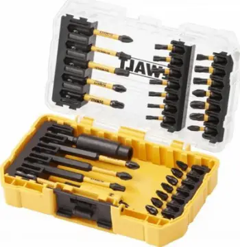 Set bitash kaçavide DeWalt FlexTorq, 32 copë, me kuti Tough Case