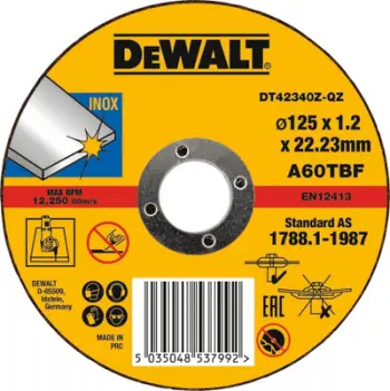 Set tehe prerëse Dewalt, 125 x 1.2 x 22.2 mm, 10 copë
