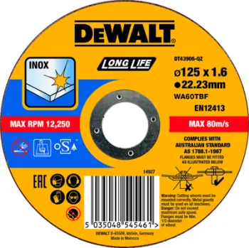 Disk për prerje Dewalt, 125x1.6mm