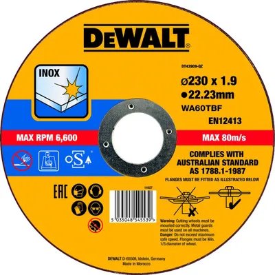 Disk metali për prerje Dewalt, 230x1.9mm - 1