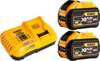 Set për vegla elektrike Dewalt XR FlexVolt, 1 karikues DCB118 + 2 bateri 9.0Ah