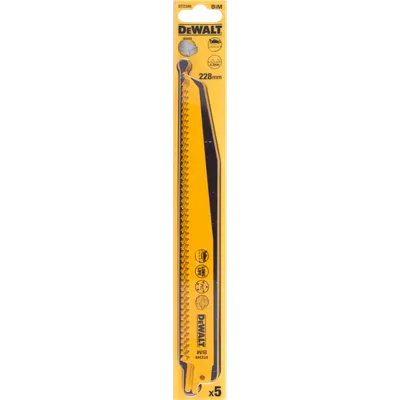 Teh sharre Dewalt DT2349, 228mm, 3.6-5.1mm, 5 copë - 1