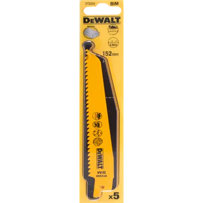 Tehe sharre - DEWALT, BIM 152 mm, nën. 3,6-5,1 mm 5 copë (DT2359) - 1