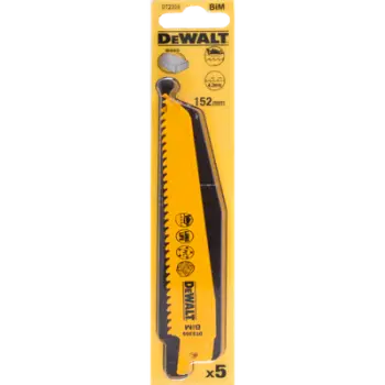 Tehe sharre - DEWALT, BIM 152 mm, nën. 3,6-5,1 mm 5 copë (DT2359)