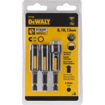Fole magnetike për kaçavida Dewalt, 8,10,13 mm, 3 copë