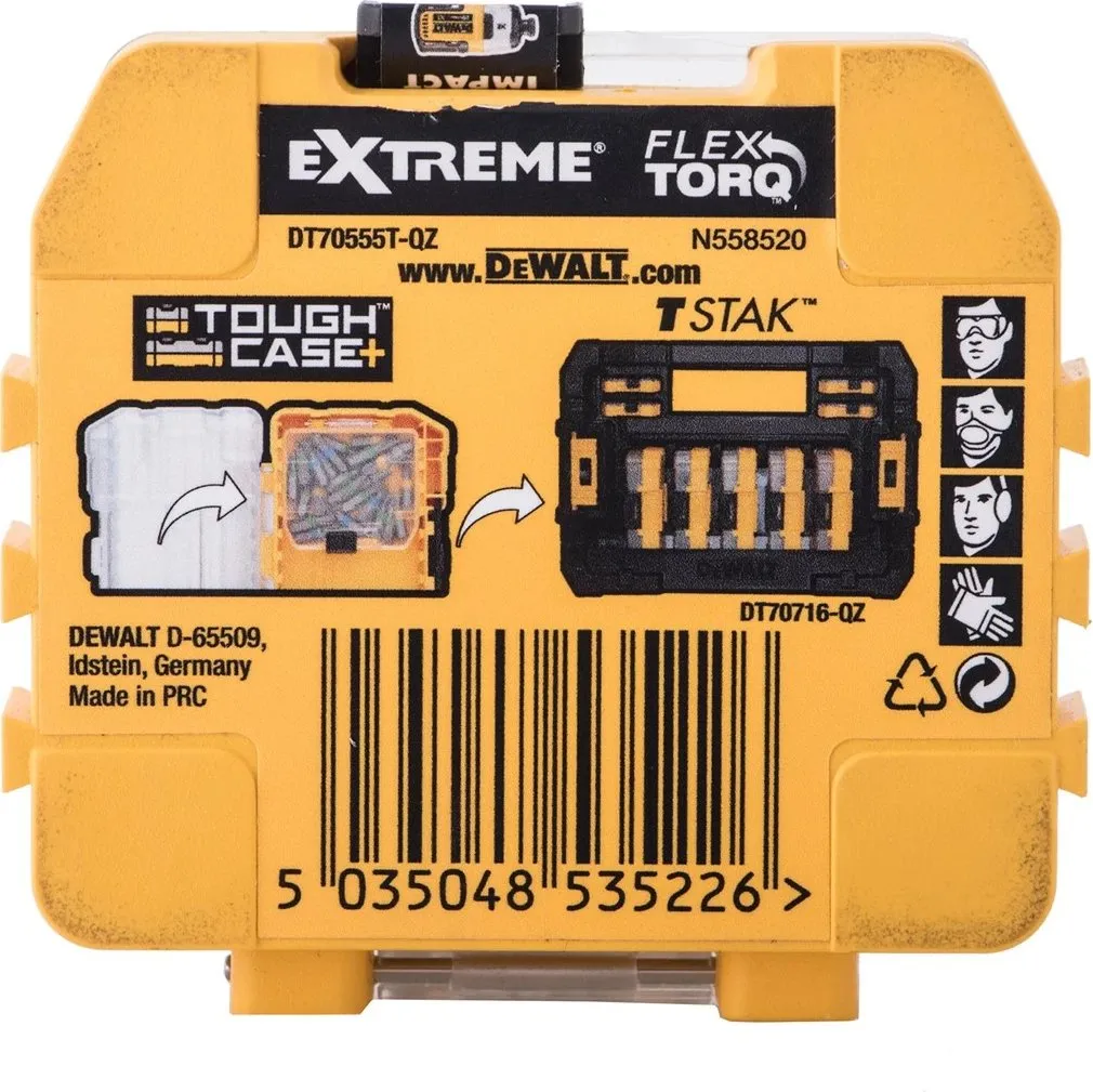 Set i majeve për vegla pune Dewalt DT70555T-QZ, PH2 x 25mm, 1/4", 25 copë - 4