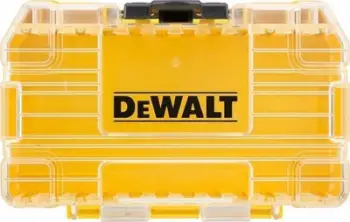 Kuti veglash Dewalt Small ToughCase DT70801, plastike rezistente, e verdhë