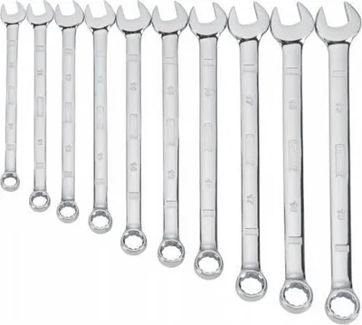 Set çelësash DeWalt Open End Box, 10 copë, 10-19mm, metalik - 1