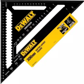 Shabllon këndor Dewalt Square, 30 cm, alumin, gri