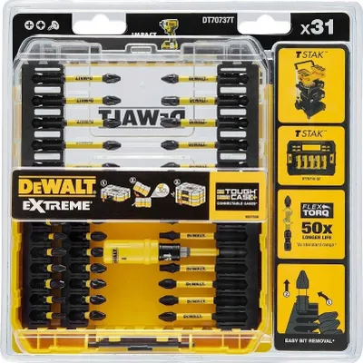 Set bitash goditës Dewalt FLEXTORQ, 31 copë, 1/4", në kuti plastike - 3
