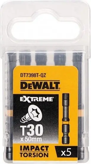 Maje turiele Dewalt Impact Torsion (DT7398T), T30x50mm, 5 copë