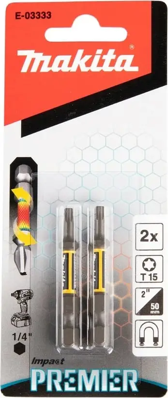 Bit Torx Makita E-03333, T15, 50mm, 2 copë