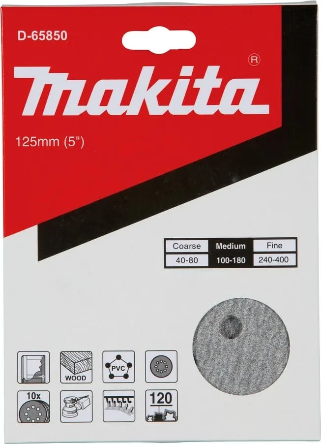 Disk rëre Makita D-65850, 12.5 cm, për dru, 10 copë, gri - 4