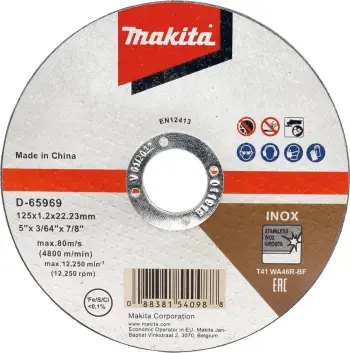 Disk prerës për INOX Klingspor Inox, 125mm, trashësi 1.0mm, set 12 copë