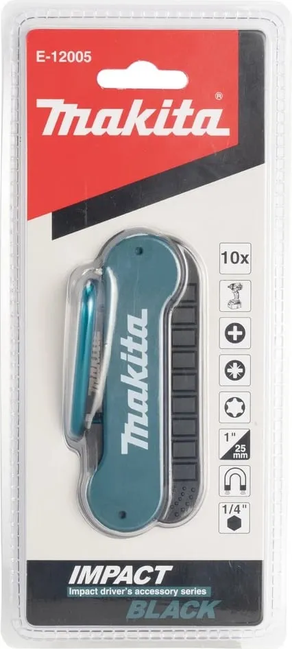 Set veglash Makita E-12005, 10 copë, kaltër - 3