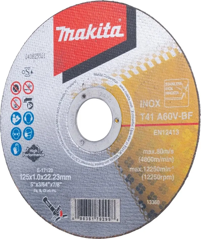 Disk prerës Makita INOX 125x1.0mm, 12 copë - 2