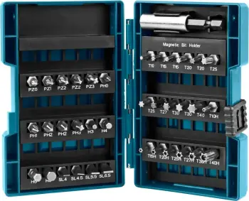 Set bitash Makita B-28606, 37 copë, magnetik, 1/4"