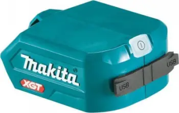Adapter për bateri Makita ADP001 XGT, 40V Max, 2 porta USB, blu