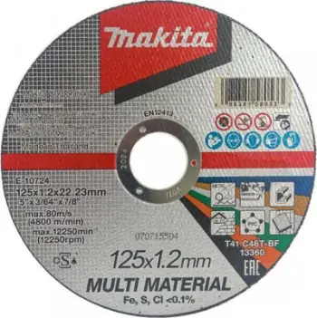 Disk prerës universal Makita, 125mm, trashësi 1.2mm, hapje 22.23mm