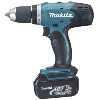 Burmashinë Makita DDF453RFE 220 x 79 x 244 mm 18 V 2 x 3, e zezë / kaltër
