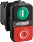 Buton kontrolli Schneider Electric, i gjelbër