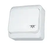 Buton shtytës Schneider Electric, i bardhë
