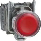 Buton me dritë Schneider Electric Control XB4 1Z 1R, 22 mm, i kuq