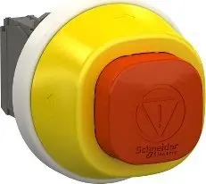 Buton emergjence Schneider Electric Harmony XB5AS84W3B5, i ndriçuar, 24V, i kuq