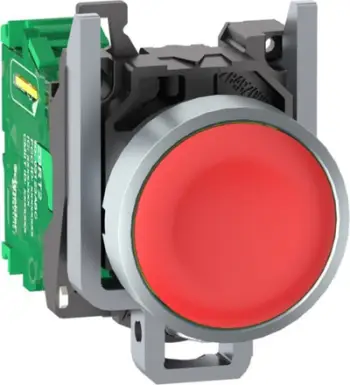 Buton pa tela Schneider Electric Harmony XB4R ZB4RTA4, transmetues i integruar, metalik, i kuq