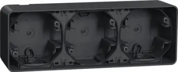 Bazë murale trefishe Schneider Electric Mureva Styl MUR37713, montim sipërfaqësor horizontal, IP55, antracit