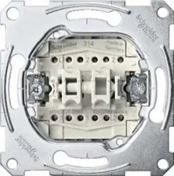 Lidhës elektrik i dyfishtë Schneider Electric, 10A / 250V, IP20, i hirtë