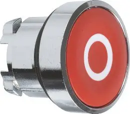 Buton momental Schneider Electric Harmony ZB4BA432, metalik i zhytur, IP69K, i kuq
