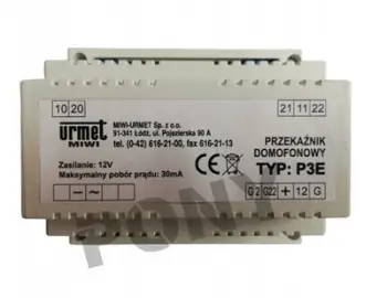 Rele me gjenerator domofoni Miwi Urmet P3E, 12V AC/DC, për shinë DIN