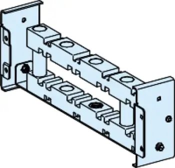 Mbajtëse shina bakri Schneider Electric Linergy LVS04664, 4P, 5/10 mm, gri
