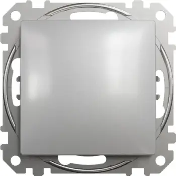 Ndërprerës kryq Schneider Electric Sedna Design SDD113107, montim i fshehtë, silver aluminium