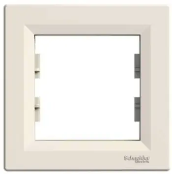 Kornizë elektrike Schneider Electric Single, 83 x 83 x 9 mm, bezhë