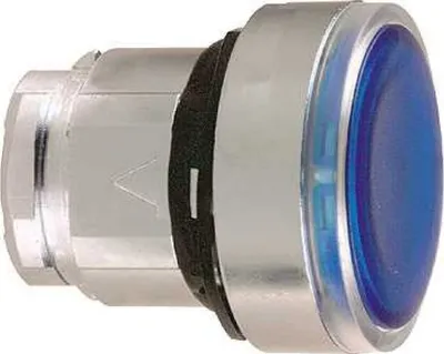 Kokë butoni Schneider Electric ZB4BA68, fi22, e ndriçuar, blu - 1