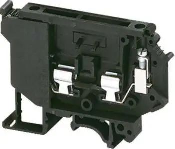 Bllok terminali me siguricë Schneider Electric NSYTRV42SF5LD, 2 tela 4mm², fishek 5x20mm, i zi