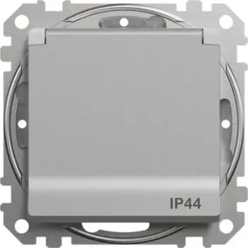 Prizë Schneider Electric Sedna Design, 2P+PE, IP44, alumin argjendi