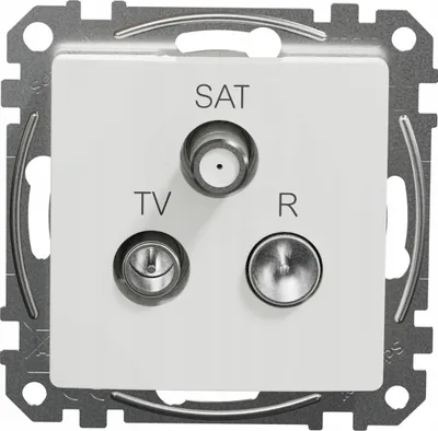 Prizë R/TV/SAT Schneider Electric Sedna Design, terminal 4dB, e bardhë - 1