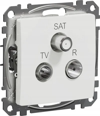 Prizë R/TV/SAT Schneider Electric Sedna Design, terminal 4dB, e bardhë - 2